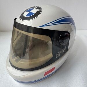 Vintage BMW Motorcycle Helmet Ashtray Ceramic Italy Decor Collectible Rare